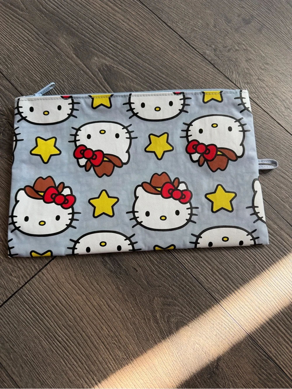 Baggu large flat pouch - hello kitty western